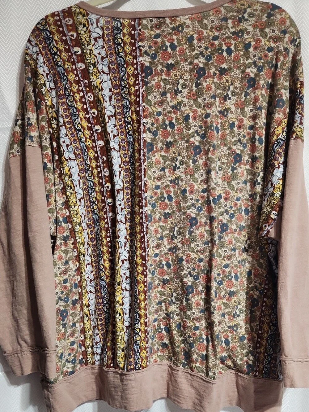 L GiGiO Women's Floral Patchwork Pullover
